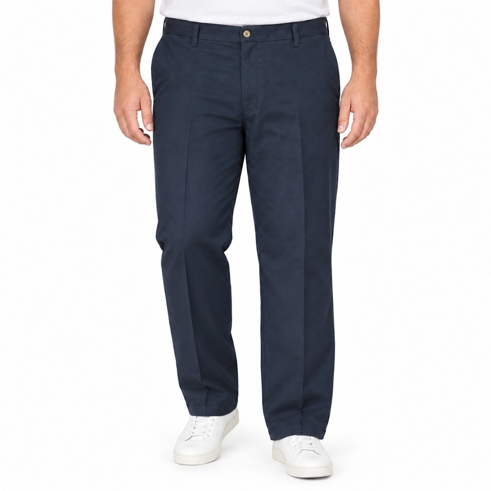 Timber Creek By Wrangler Pants Men 36x30 Blue Flat Front Straight Leg Casual